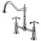 Kingston Brass KS1171TX French Country Bridge Kitchen Faucet, Polished Chrome KS1171TX - alternate 1